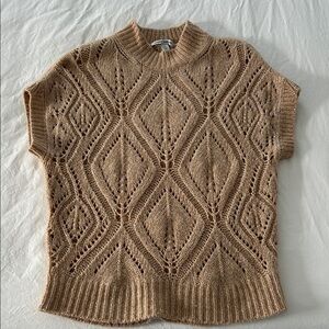 Autumn Cashmere Tan Diamond Knit Sweater